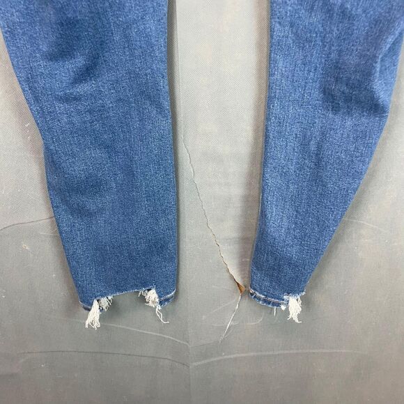 Abercrombie Jeans Women 31 12R Blue Super Skinny Ankle Distressed Stretch Casual - Picture 9 of 10